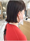 ＊切りっぱなしボブ/ストレートパーマ/暗髪