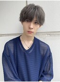 シアーグレージュミディショートマッシュ