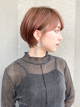 ロンド レイ 立川(Lond Ray) ショート×顔周り×前髪×シルキーベージュ×グレージュカラー