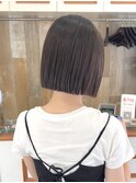 前髪マチルダボブピンクベージュインナーグレージュ
