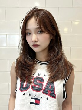 フォーカス 柏店(FOCUS) 韓国レイヤー×orange brown 【韓国ヘア】【韓国風レイヤー】
