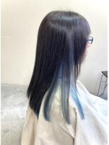 パプス ド コアフュール 宝塚中山寺店(Pap's de coiffeur)&nbsp;青のインナーカラー