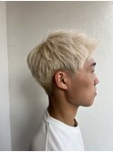 メンズショート×ハイブロンド