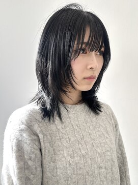 ココ 原宿(KOKO) 顔まわりレイヤー前髪ありイメチェンレイヤーカットこなれミディ