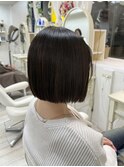 切りっぱなしボブ/メルティカラー/似合わせカット　新籾