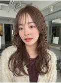 韓国風レイヤー/ミディアムレイヤー/前髪パーマ