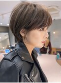 大人マッシュショート/イメチェンヘアスタイル/ワイドバング