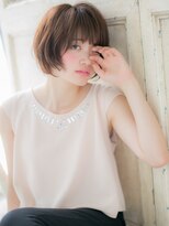 大波純一美容室パーティハン&nbsp;大人かわいいアースカラー丸みボブa小山20代30代