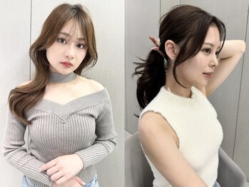 ジーナ(xena)の写真/【名古屋/名駅徒歩5分】ミリ単位までこだわる技術で絶妙なニュアンスを表現し、小顔に見える顔周りへ。