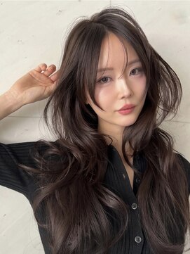 サイン 表参道(SIGN) 韓国ヘアーハッシュカットレイヤーカットグレージュブリーチ無し