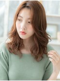★大人美人小顔デジタルパーマかきあげロングウルフ30代40代★1
