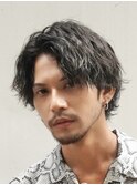 銀座ツイストパーマ緩めツイストスパイラルパーマセンターパート