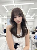 韓国ヘア 2wayバング レイヤーカット くびれヘア 顔周り