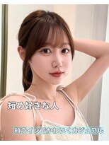 レイリー 原宿 表参道(Rayreee)&nbsp;韓国風シースルーバング×頬ラインレイヤー