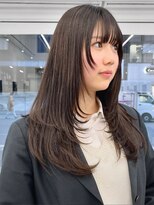 ニトバイアンキシム(nit by ahnkism)&nbsp;大人可愛いヘア顔まわりカットロングレイヤー堀江