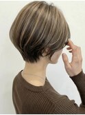 モカブラウン大人美人クールショートマッシュA10大宮30代40代