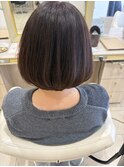 40代50代60代ひし形ショートボブ前髪あり白髪染め艶ボリューム