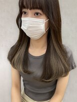 アース 天満橋店(HAIR & MAKE EARTH)&nbsp;春カラー◆セミロング×インナーカラーシルバー×韓国風ヘア