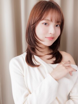 カバーヘアアンドスパ ブリス 浦和(COVER HAIR&SPA bliss) ピンクベージュ小顔クラゲカットワンホンレイヤーZ浦和20代30代