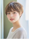 くびれヘア 美髪 ハイライトカラー アプリコットオレンジ
