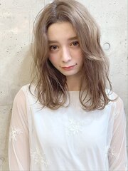 大人かわいいミディアム シアーベージュ 【根本義紀】20代30代