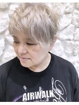 モアナ バイ ヘッドライト 沖縄南風原店(Moana by HEADLIGHT)&nbsp;ホワイトブロンド#小顔ショート#イメチェン#デザインカラー