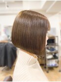 20代30代40代マロンベージュ髪質改善ミニボブ  ke0001