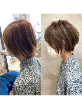 バンプ ギンザ(BUMP GINZA) 前髪がある方にオススメ!ひし形ショートボブ30代40代【NAYUMI】