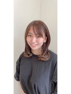 シノヤ 本店 まとまる艶髪セミロング/ショコラブラウン/30代40代50代