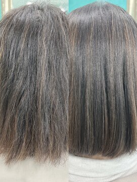 ドライブアンドビジョン 池袋(Drive&Vision) エイジング毛×グレーベージュ×酸性ストレート縮毛矯正[池袋]