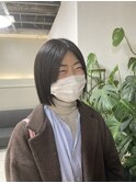 ストレートボブ×ナチュラルブラック
