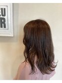 ゆる巻きスタイル×マットブラウン