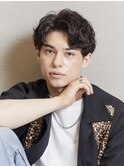 【銀座　ANFINI】男のワイルドかきあげショート波ウェーブ