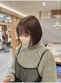 柔らかさを感じるボブ