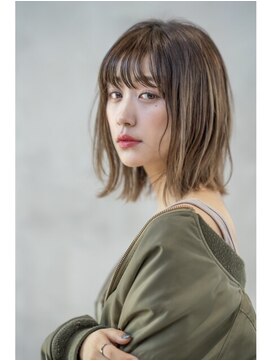 オースティン 調布アミックス(AUSTIN) 大人かわいい前髪セシルカットココアブラウンフリンジウェーブ