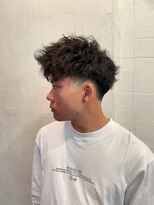 ビーバイエイトジェンツ(Bee by EIGHT GENTS)&nbsp;MEN'S HAIRマッシュウルフアッシュブラックカルマパーマ