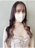 【田中杏実】ラベンダーパープルxインナーカラーピンク