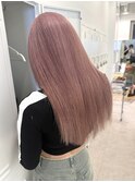 透明感顔周りレイヤーミルクティーベージュグレージュ暗めカラー
