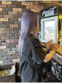 ラベンダーシルバー/ハイトーン/色落ちかわいい/縮毛矯正
