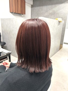 シエルブルー(ciel bleu) ピンクブラウン 切りっぱなしボブ