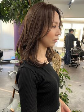 ネイロ バイ ジルブラン 葛西(NeiRo by JIL BLAN) レイヤーカット白髪ぼかしハイライトダブルカラーインナーカラー