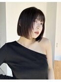 ☆ミニボブレイヤー/シャギー/ダークブラウン/髪質改善/渋谷