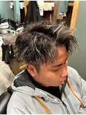 MEN’S HAIR/サーフカール/刈り上げセンターパート/<理容室>