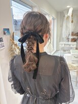 ユルフ(yulf)&nbsp;ミディアムさんでも♪ふんわり編みおろし(*´-`*)