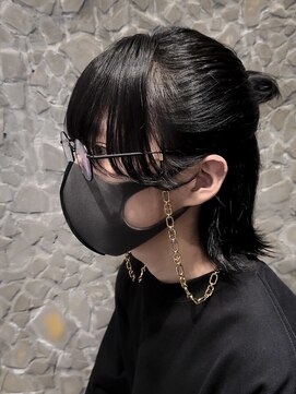 ガウディ 池袋店(Gaudi) メンズボブ×ハーフアップウルフ×メンズカット×ミディアムヘア