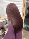 ミディアムヘア暗めカラーデザインカラーフェイスフレーミング