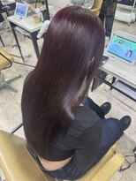 アジールヘア 所沢プロペ通り店(agir hair) ワインレッド ブリーチなしダブルカラー