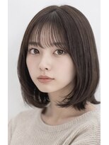 ヘアーエボリューション 小顔見えナチュラル外ハネボブ