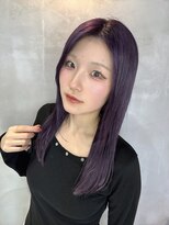 エフ(f)&nbsp;パープルカラー/艶髪カラー/髪質改善カラー/透明感/足利
