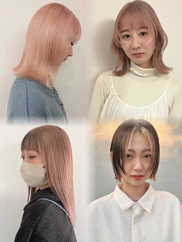 キートス 高知店(kiitos)の写真/【関西大人気サロンが高知に上陸】柔らかく,明るく,春らしく気分の上がる透き通ったカラーでStyleチェンジ